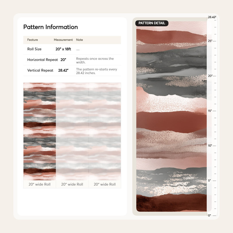 Abstract Wallpaper Striped Removable Textured Wall Roll