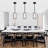1 - Light Matte Black Modern Drum Pendant Light with White Fabric Shade for Kitchen Island Dining Room Living Room Entryway Hallway Foyer-515855650