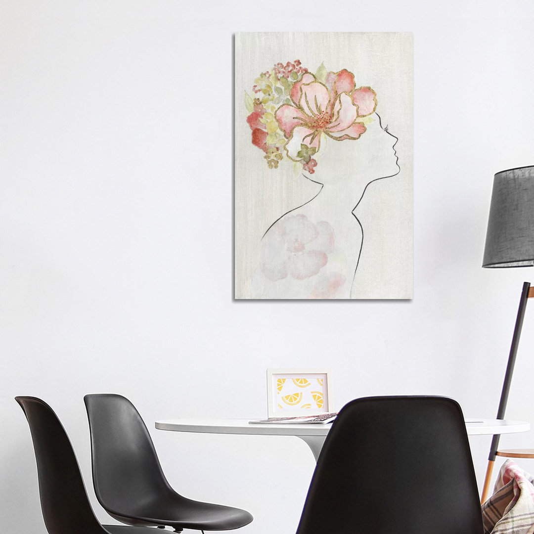 Fashion Floral Silhouette I von Tava Studios - Galerie-verpackte Leinwand Giclée