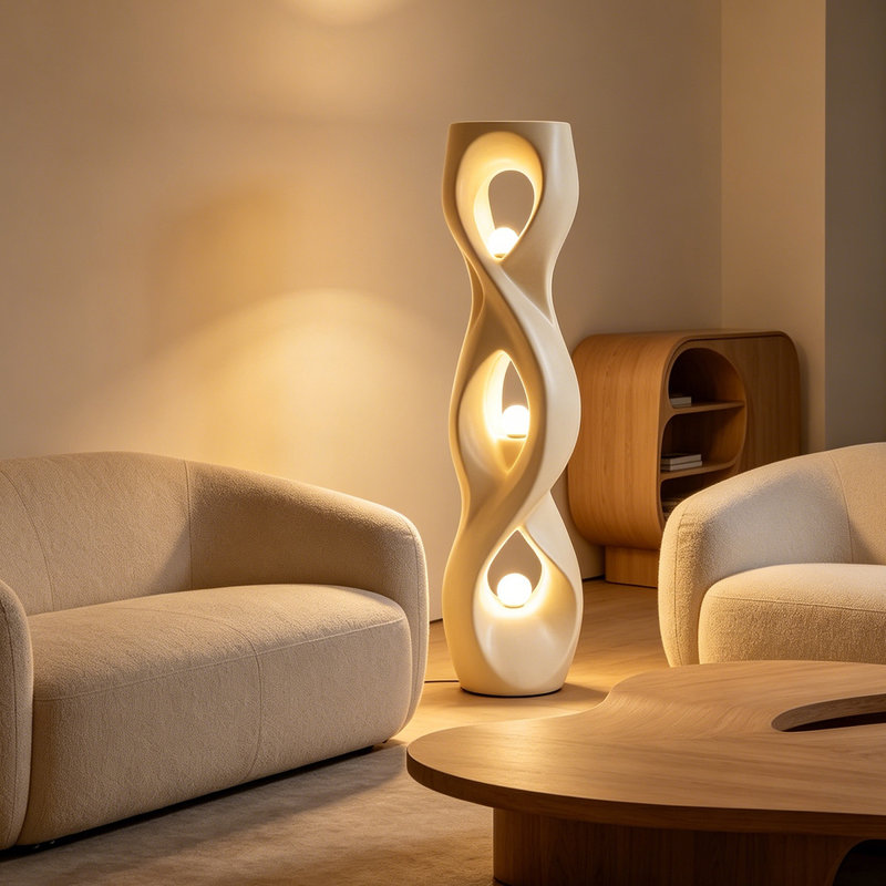 Lampes sur pied en plastique et cristal