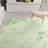 Hallette Hand Tufted Wool/Cotton Geometric Rug in Green-22735073
