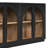 4-Door Large Storage Sideboard Buffet Cabinet With Glass Doors, Arched Design And Adjustable Shelves For Versatile Use-1300958668