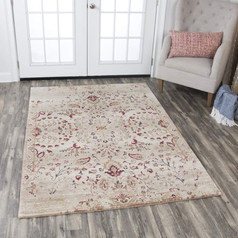 Tapis ivoire en laine Thora, 10 pi x 13 pi