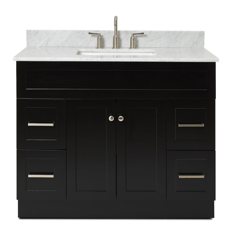 Ensemble de meuble-lavabo simple 43 po Partham, Noir