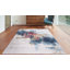 Tapis abstrait ivoire / bleu Rethman-1555646439