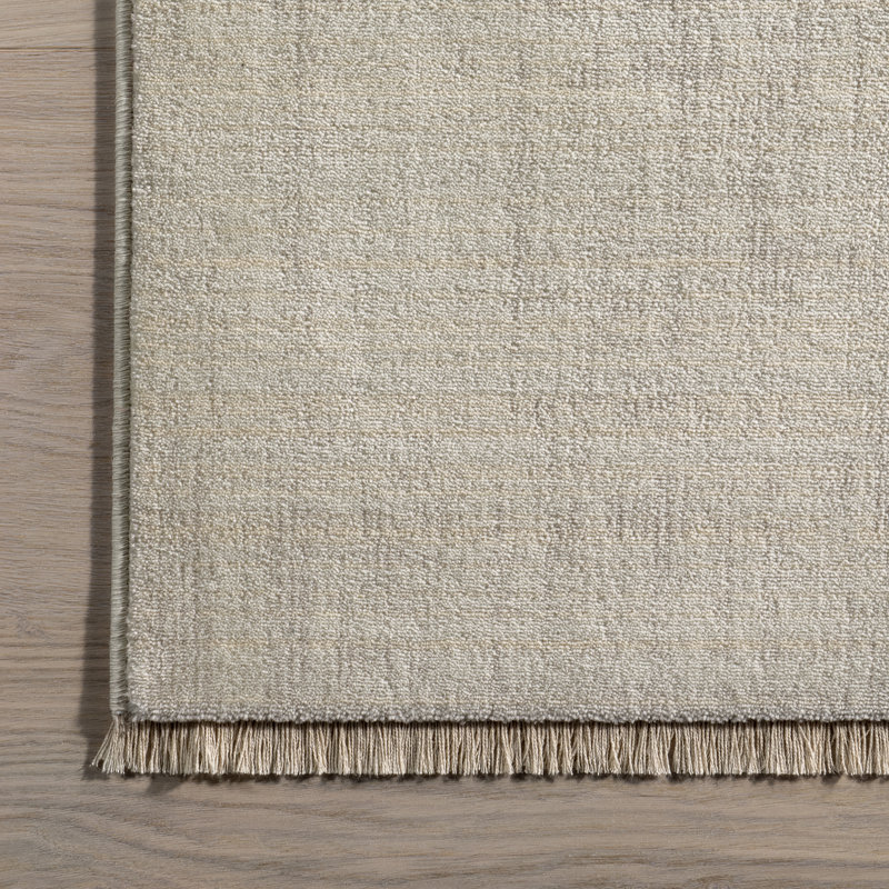 Aspen Checkerboard Fringed Brown and Off-White 8' x 10' Area Rug