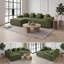 Modern Oversized 262cm Boneless Corner Sofa L-Shaped Corduroy Sofa With Storage Pockets-879638399-879638394