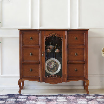 Modern Walnut Solid Wood Accent Cabinet