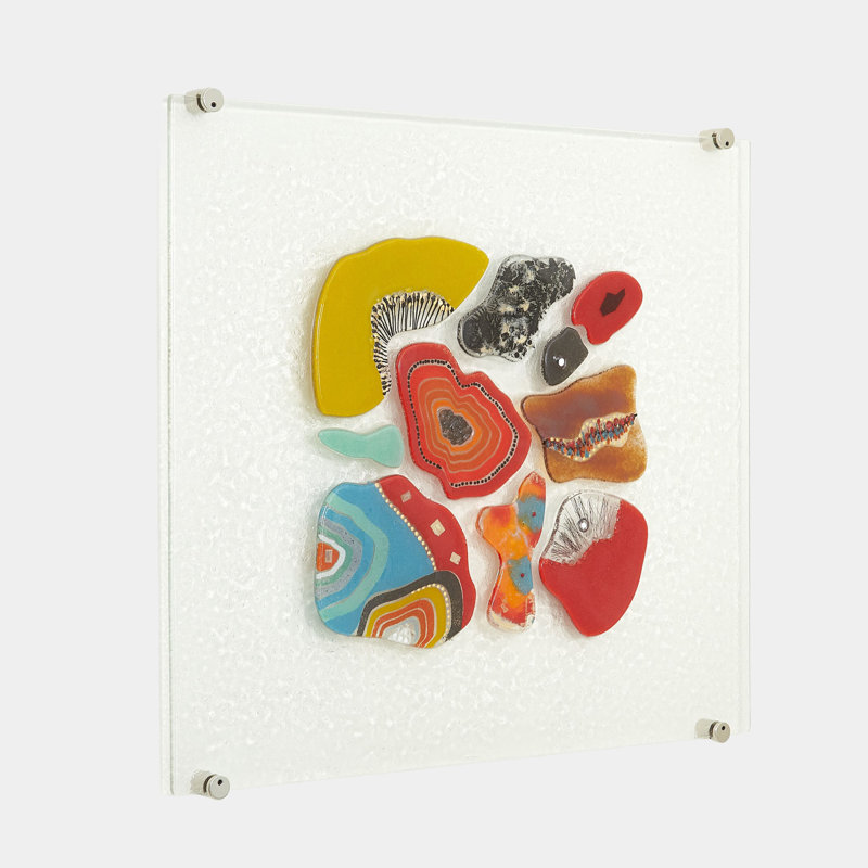 Panneau mural en verre fusionné - chaud, Tiède