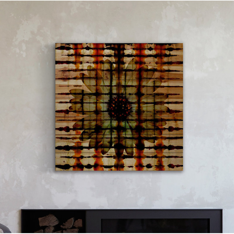 «Jailed Daisy» par Parvez Taj - impression sur bois, H 32 po x l 32 po x P 1,5 po