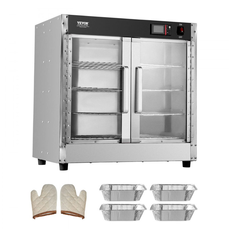 Armoire chauffante à 4 niveaux avec boîte à eau pour pizza