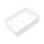 Lavabo vasque en céramique Modern Modern - blanc rectangulaire, teinté, vasque rectangulaire facile d'entretien, faible absorption d'eau, élégant