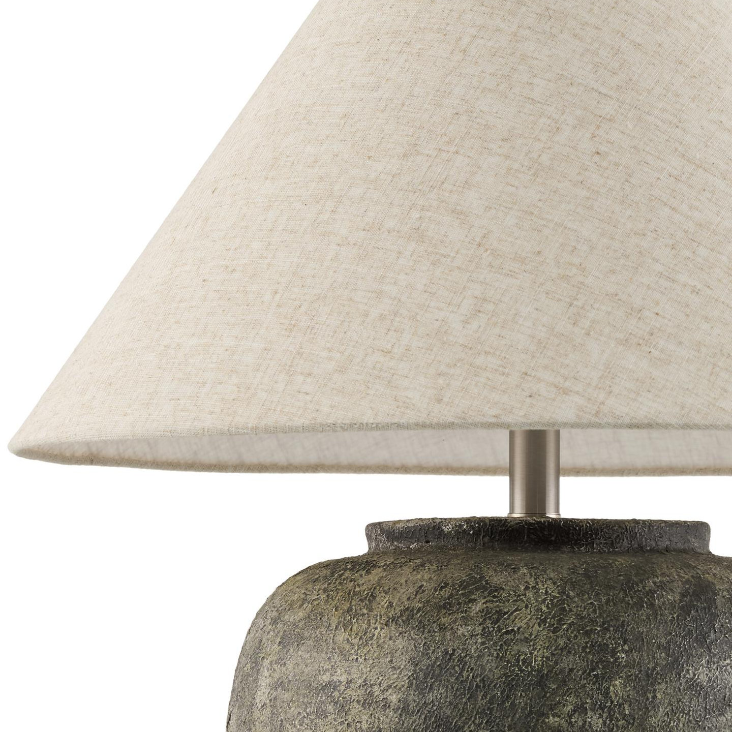 Concrete Table Lamp, Wheat, Charcoal