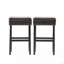 Set Of 2, 30" Backless Faux Leather Counter Height Barstool