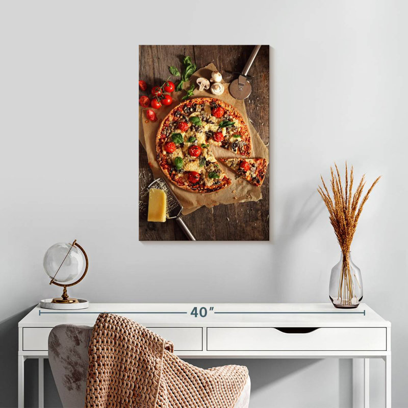 Yarlin Cheesy Handmade Pizza, 24" H x 16" W