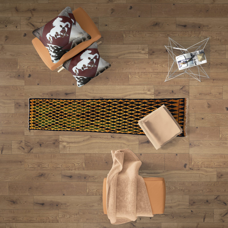 Runner Reliford Geometric Hand Woven 70cm X 240cm Area Rug, Wool