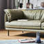 Causeuse-coussin standard en cuir véritable vert