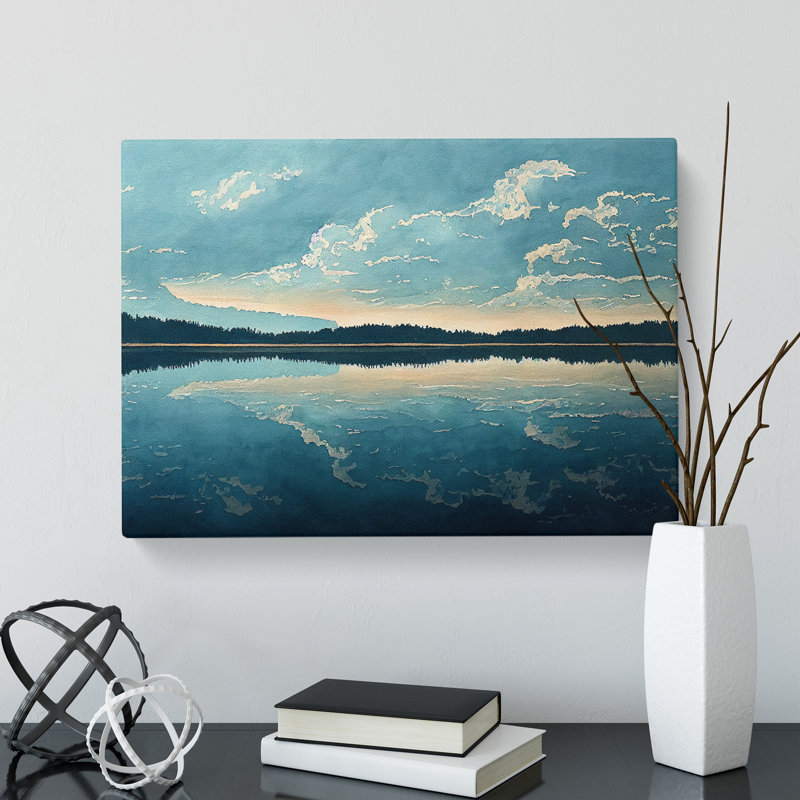 Idyllic Lake - Wrapped Canvas, 50cm H x 76cm W x 3cm D