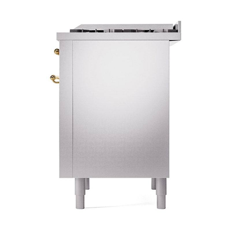 ILVE Nostalgie II Noblesse 36 po à double carburant, Propane liquide, Acier inoxydable / laiton