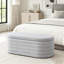 Banc de rangement moderne avec repose-pieds ovale-130059829