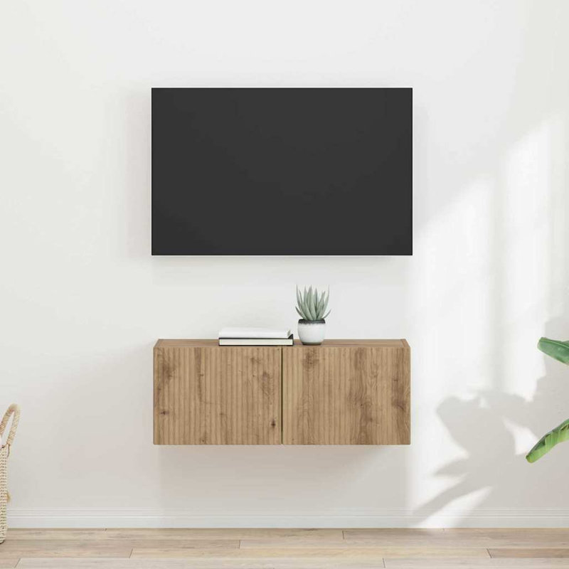 Unfinished TV Stand, Artisian Oak, 29.5cm H x 39cm L x 31cm W