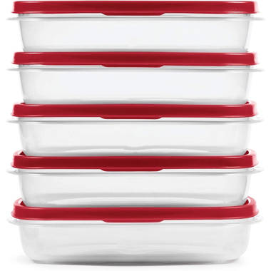 Rubbermaid Plastic Easy Find Lid Food Storage Container, 1.5 Gal, 1777163  set of 2 