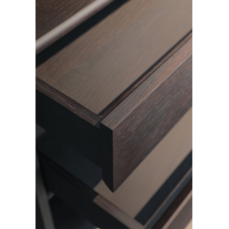 Bibliothèque italienne de style minimaliste, Marron foncé