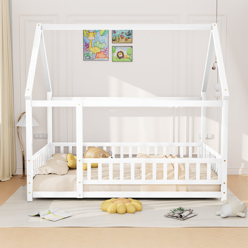 McElhattan Canopy Bed Kids Bed , Full, White