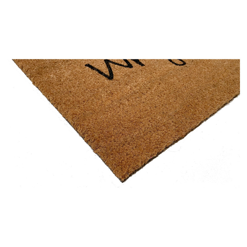 Why Hello Natural Coir Outdoor Doormat 30" x 48"