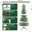 Arbre de Noël 6 pi avec 250 lumières à DEL blanc chaud, 694 pointes en PE + PVC, fil à mémoire à dépliage automatique, structure à charnières et support en métal stable - arbre de Noël facile à assembler-2021889340