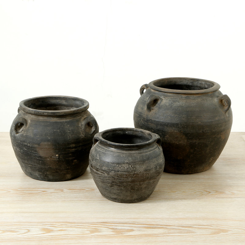 Edmeston Ceramic Floor Vase, 10.63" H x 14.17" W x 14.17" D