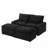 Loveseat Sofa With Four USB Ports And Two Cup Holders, Sectional Convertible Sofa With Storage Space And Two Movable Ottomans-2144446421