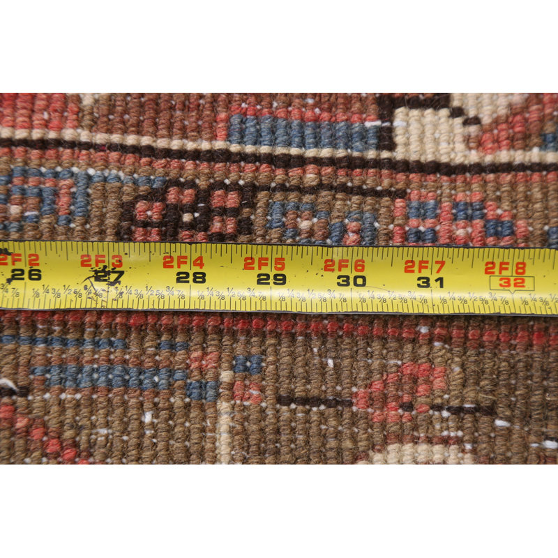 Tapis en laine à motif persan Heriz en laine noué à la main 10 x 12