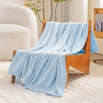 Wayfair Basics® Soft All-Season Reversible Fleece Sofa Bedding Blanket, 270GSM
