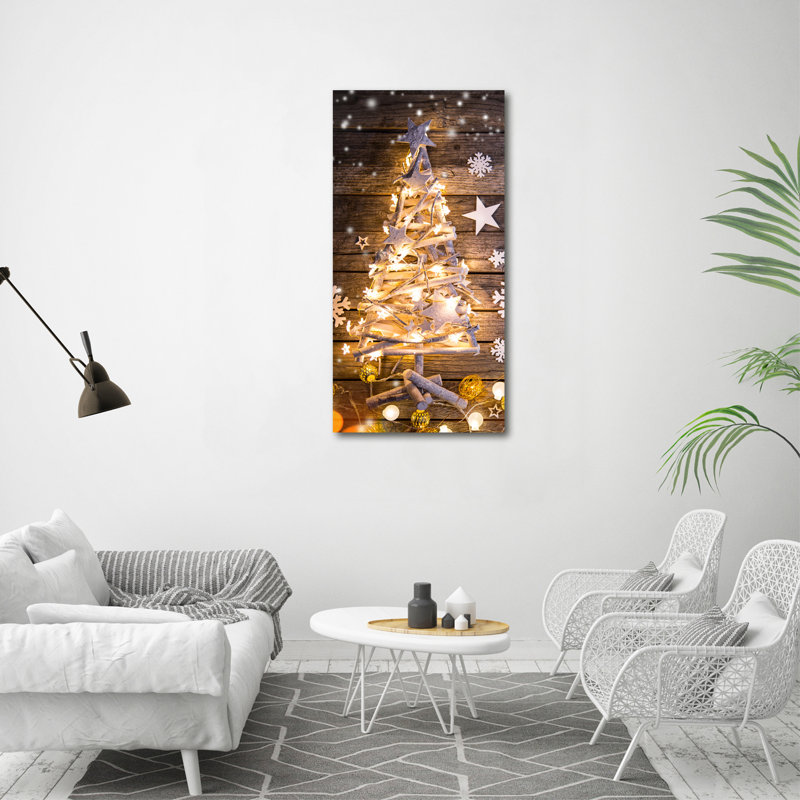 Shining Christmas Tree - Wrapped Canvas Print, 120cm H x 60cm W