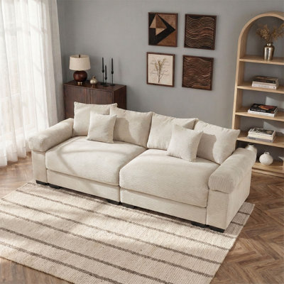 Canapé confortable surdimensionné 92 po Corduroy