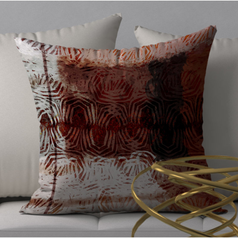 Geometric Reversible Throw Pillow, 24" x 24"
