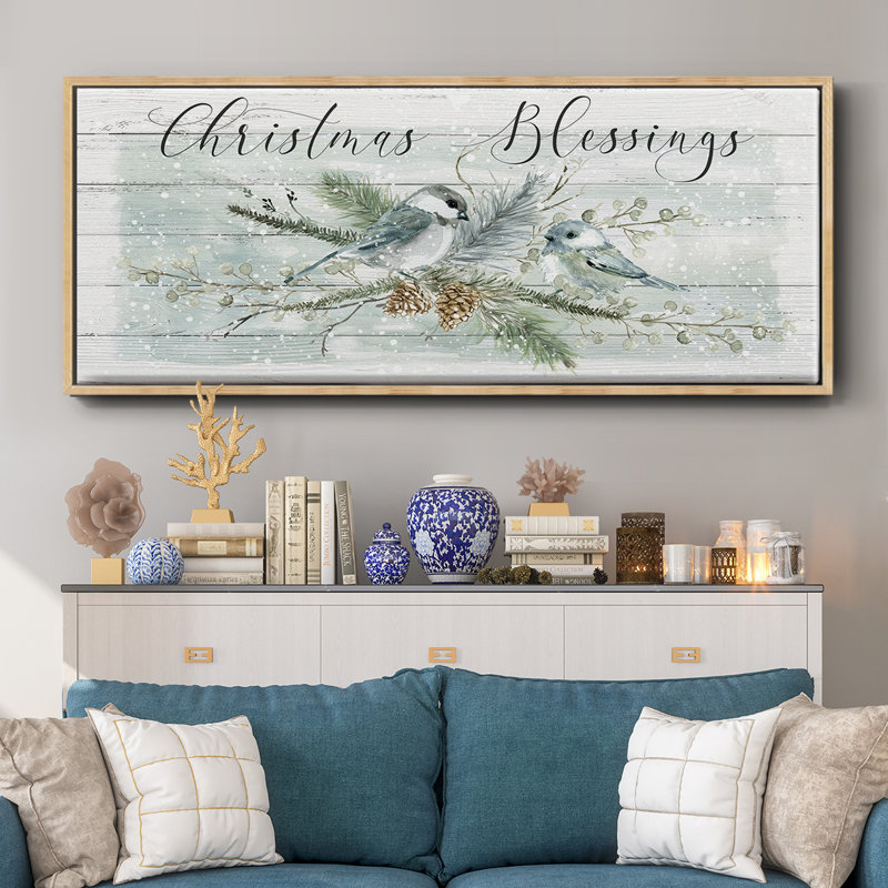 Christmas Blessings - Toile encadrée, H 12 po x l 30 po