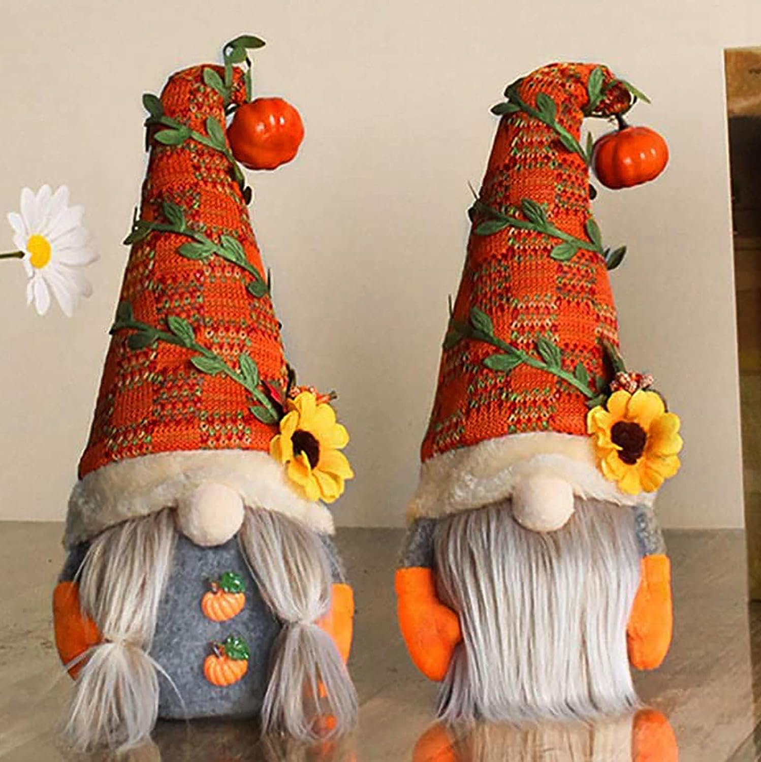 Well Dressed Home 2 Piece Fall Gnome Set Hand Towels Thanksgiving So Cute!