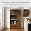 Armoire de cuisine de 70,87 pouces de hauteur avec une étagère coulissante multifonctionnelle, quatre tablettes latérales et deux tiroirs, idéale pour la salle à manger