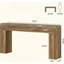 Table d'entrée en bois, console rustique, canapé