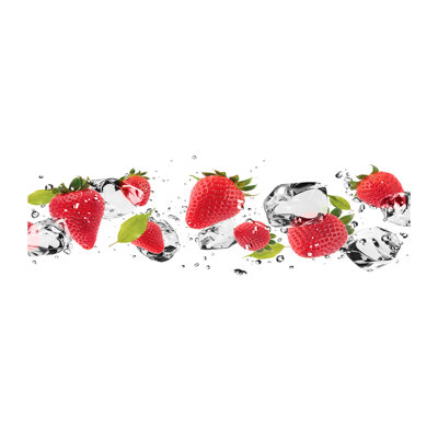Strawberries and Water 1 Piece Wall Art on Canvas