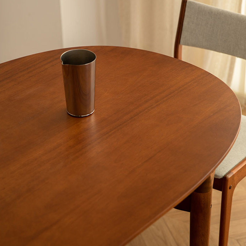 Anamaris Teak Oval Solid Wood Dining Table, Brown, 33.46" W x 70.86" L