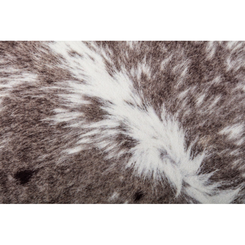 Mocha Faux Fur 22" Square Pillow with Down Fill