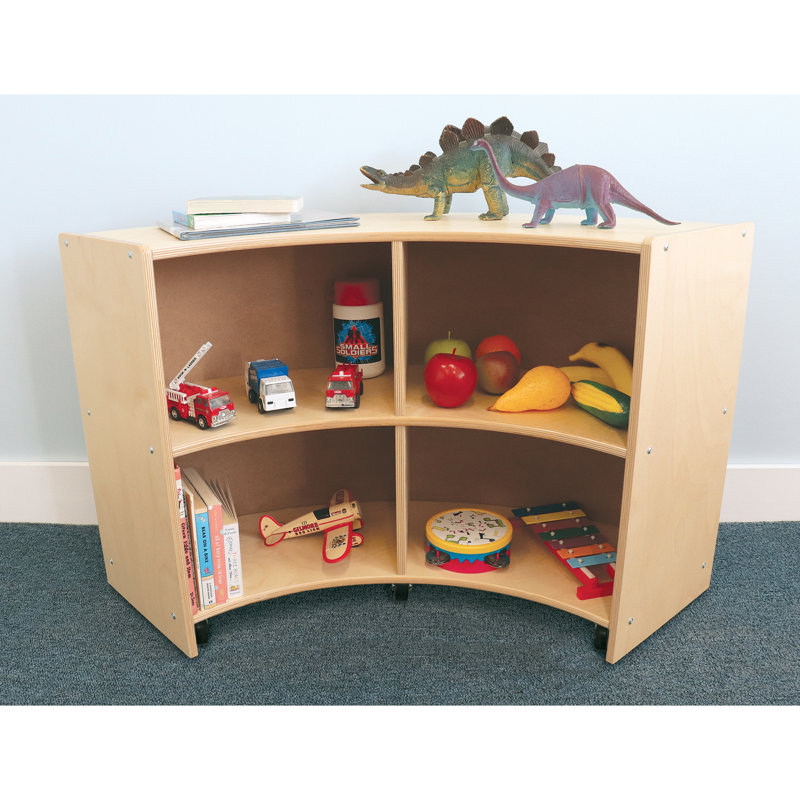 4 Compartment Manufactured Wood Shelving Unit