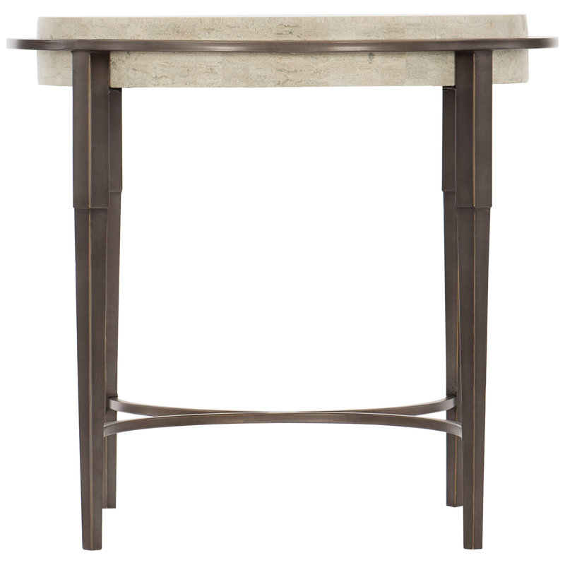 Barclay Stone End Table, 24.13'' H x 26'' W x 26'' D