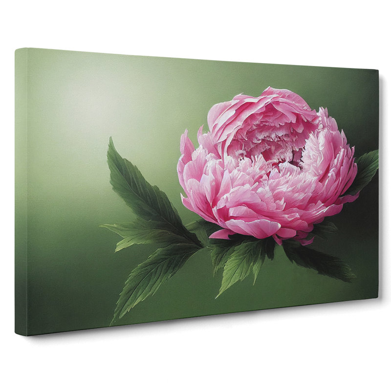 Masterful Peony Flower - Wrapped Canvas, 40cm H x 60cm W x 3cm D