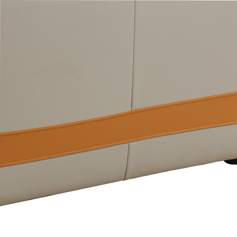 Haletky Upholstered Ottoman, White Faux Leather