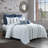 Trellis Cotton Channel Striped Comforter Set-1061986302