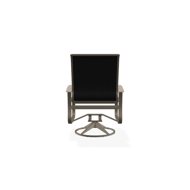 Belle Isle Outdoor Dining Armchair, Desert P60, Textured Beachwood, Black 5D Sunbrella®